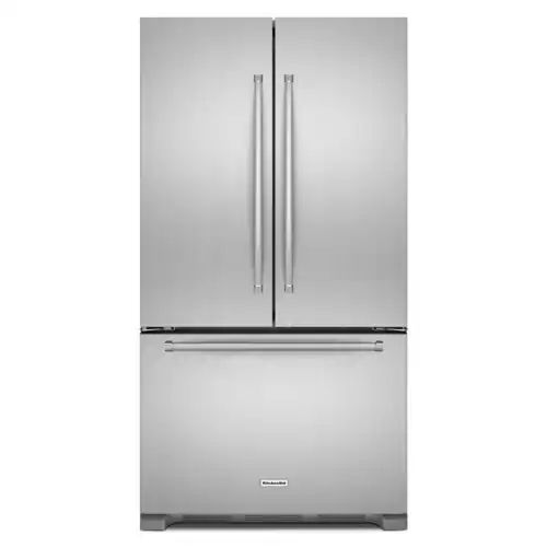KitchenAid 20-cu ft Counter-depth French Door Refrigerator with Ice Maker (Stainless Steel) ENERG... | Lowe's
