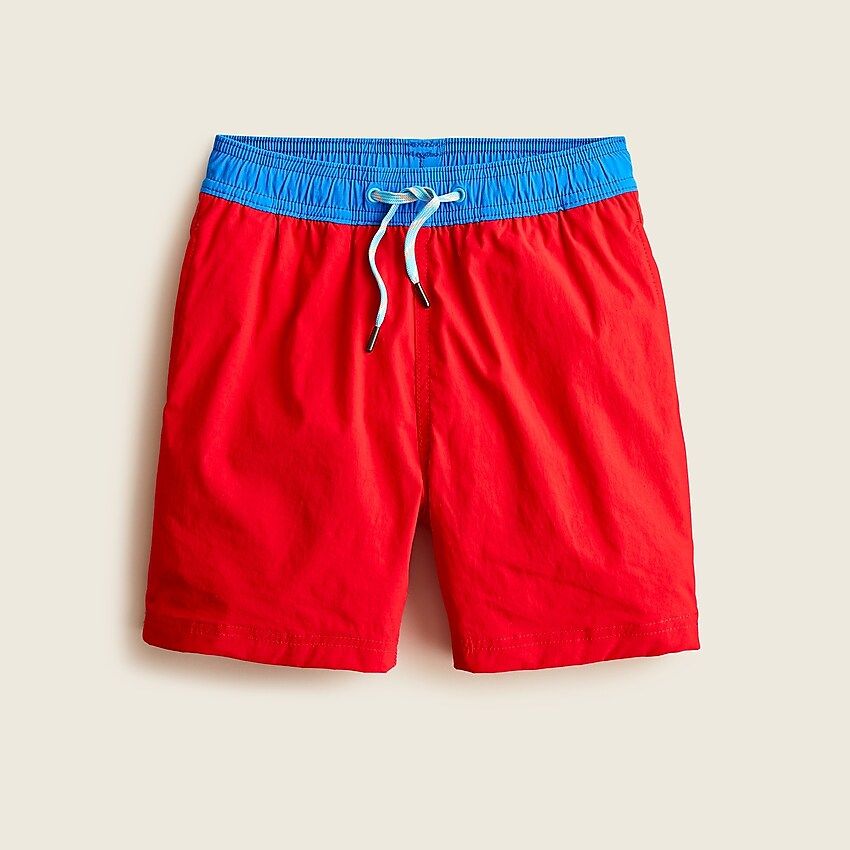 Boys' swim trunk in colorblock | J.Crew US