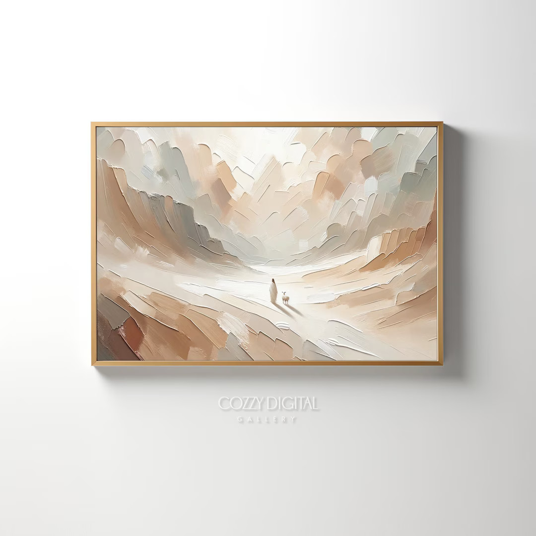 Jesus Leaves The 99, Parable of The Lost Sheep, LDS Home Decor, Bible Horizontal Wall Art, Christ... | Etsy (US)