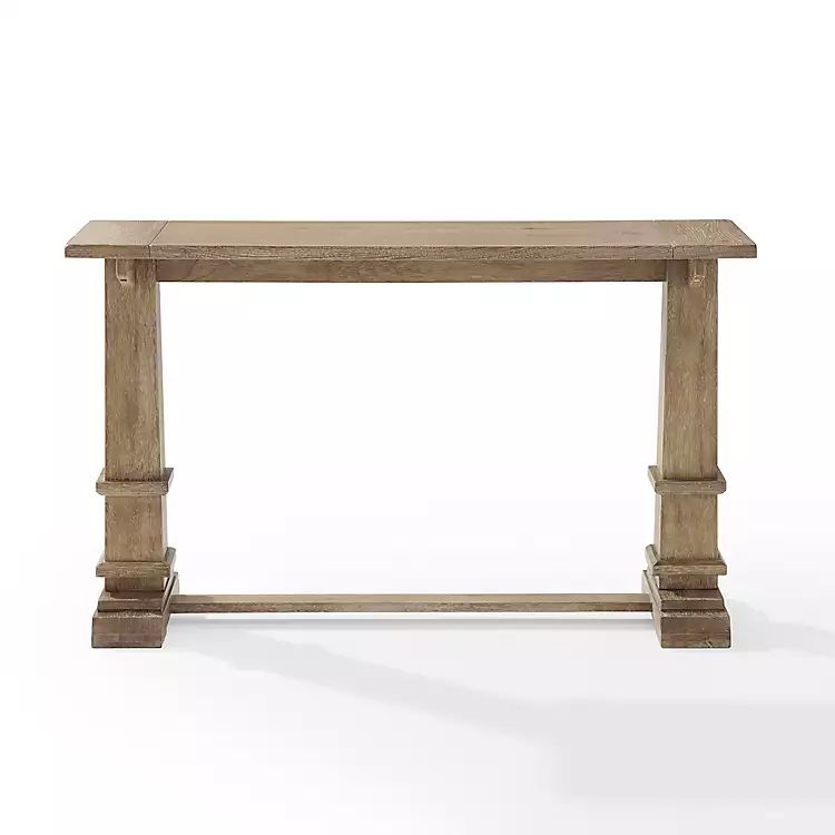 Brown Wood Pedestal Base Console Table | Kirkland's Home