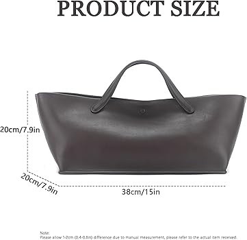 Tote Bag for Women,Genuine Leather Top Handle Handbag, Large Fashion Satchels, Lightweight Casual... | Amazon (UK)