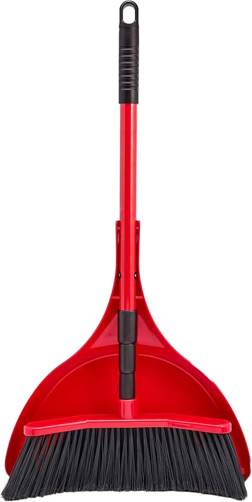 with Dustpan Combo Set \u2013 16" Curved Head, 52" Adjustable Telescopic Handle, Soft PVC Bristle... | Amazon (US)
