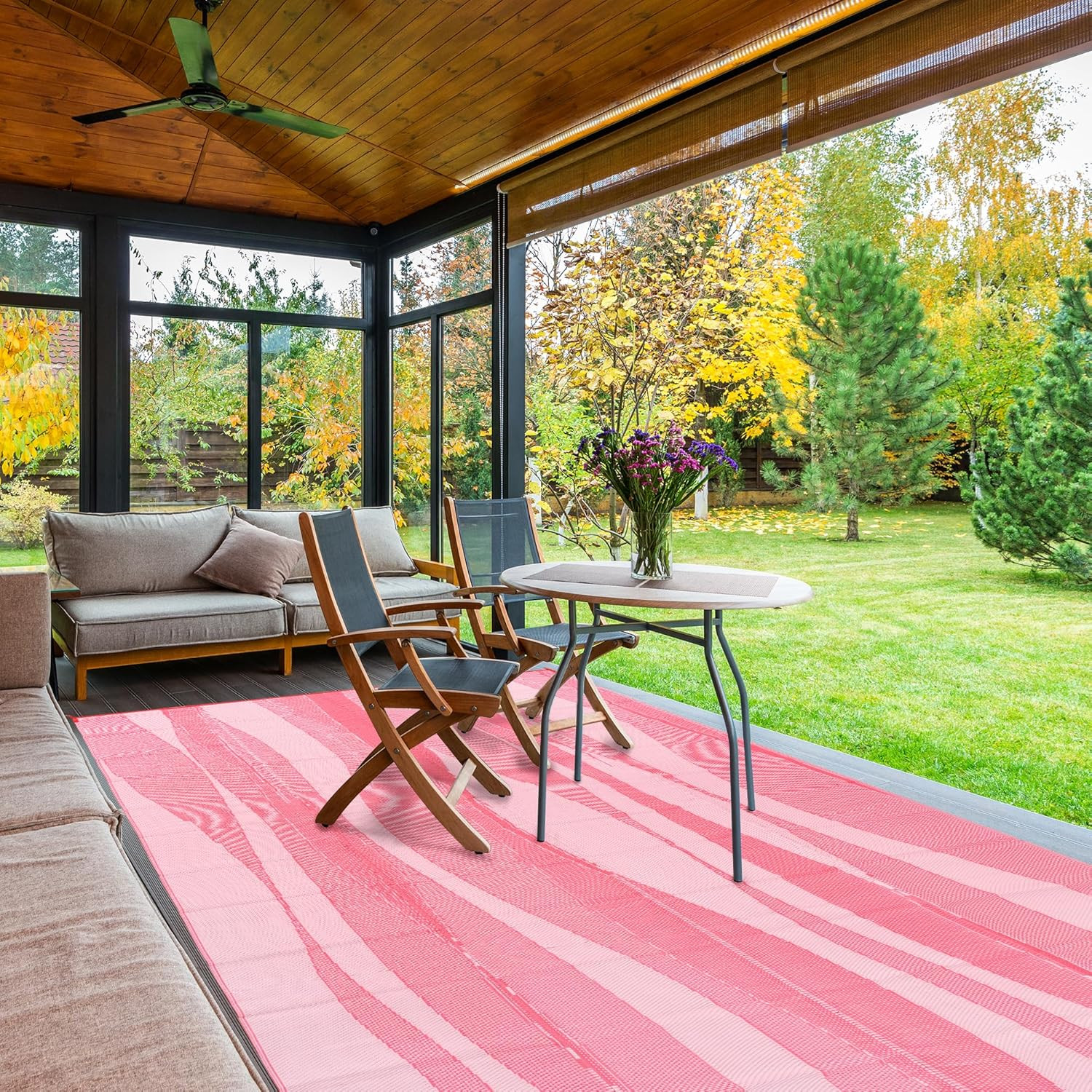 Boulder Bee Outdoor Rugs Plastic Straw Rug Outdoor Camping Rugs Beach Mats 8 x 10 Feet | Amazon (US)