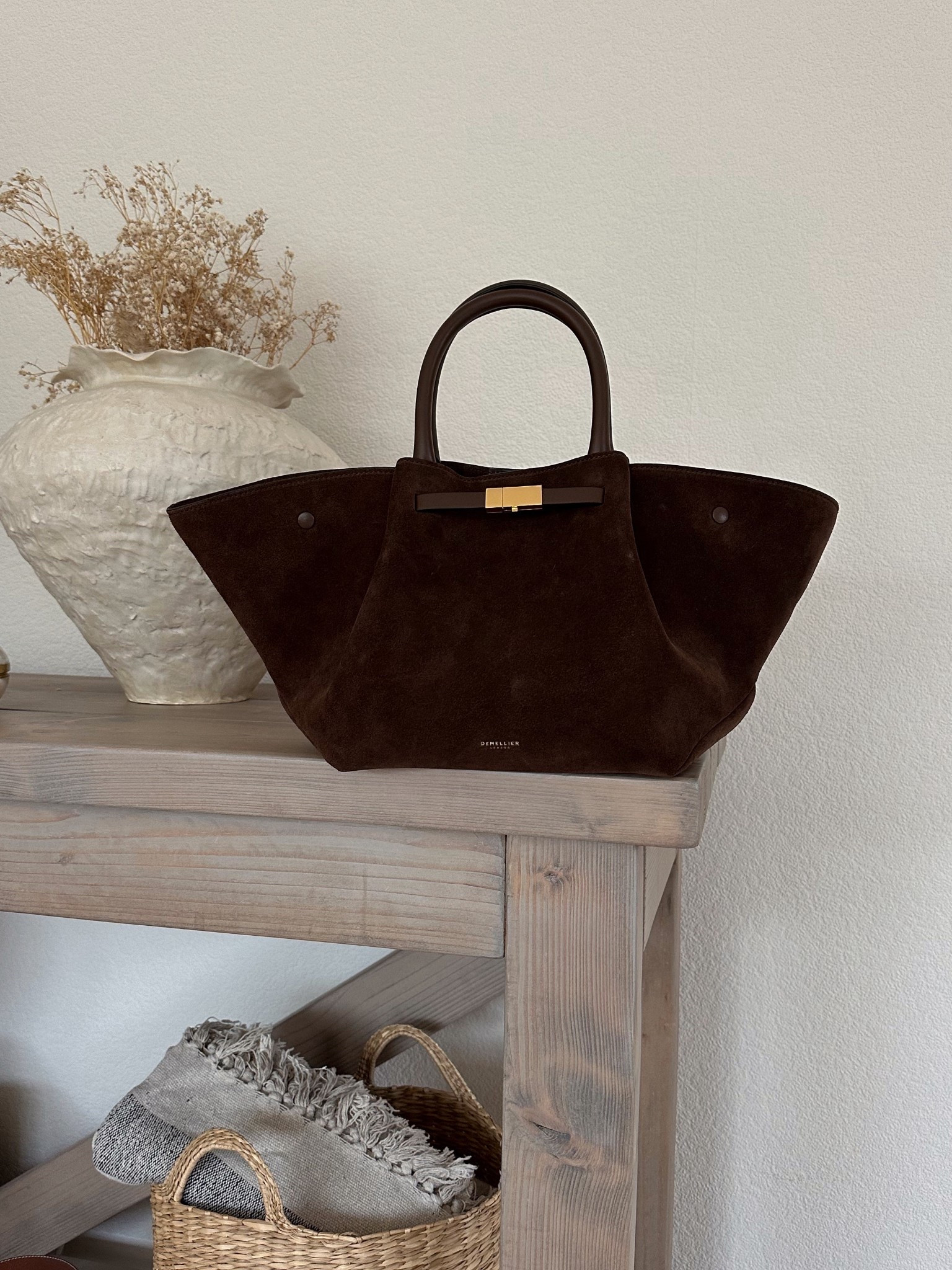 20% off the perfect chocolate brown suede bag for Black Friday 
Use code BF20
