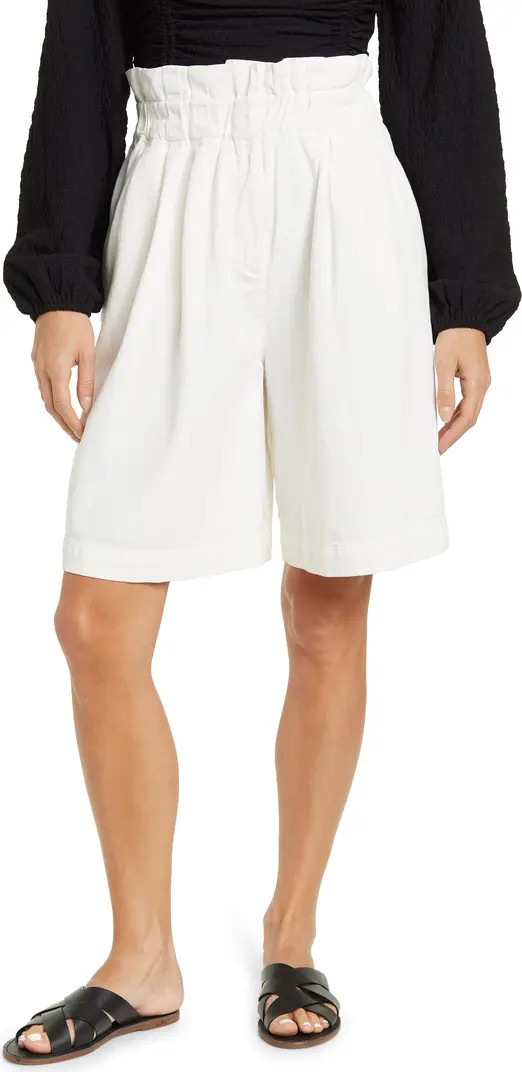 Cara Relaxed Cotton Twill Shorts | Nordstrom