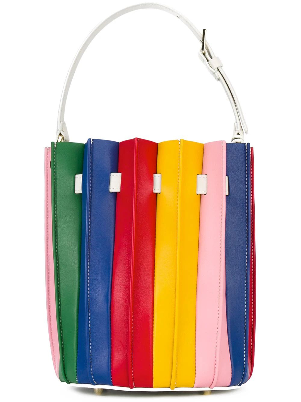 Sara Battaglia Plissé Bucket bag - Multicolour | FarFetch Global