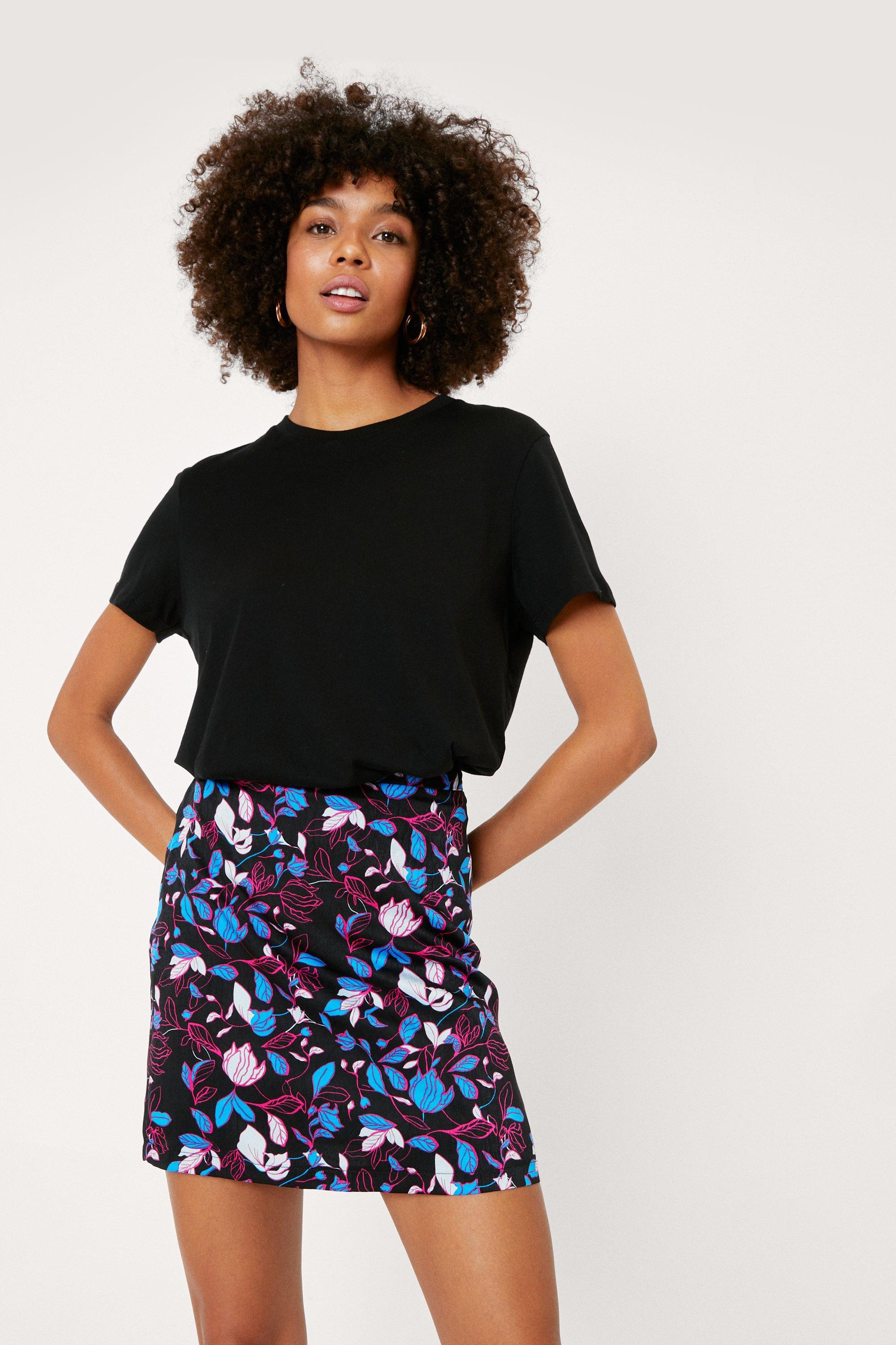 Womens Printed Two Piece Set Mini Skirt - Multi - 4 | Nasty Gal (US)