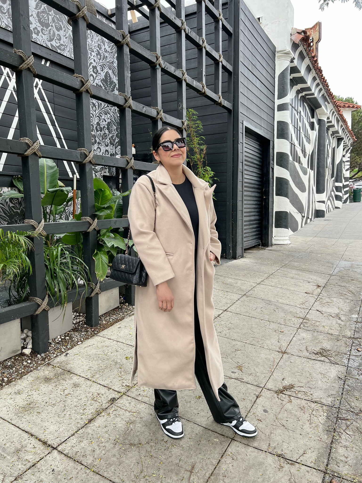 winter outfit idea, winter street style, long faux leather trousers (got these in long and I am a 5’8 for reference), how to style panda dunks

#LTKshoecrush #LTKFind #LTKstyletip