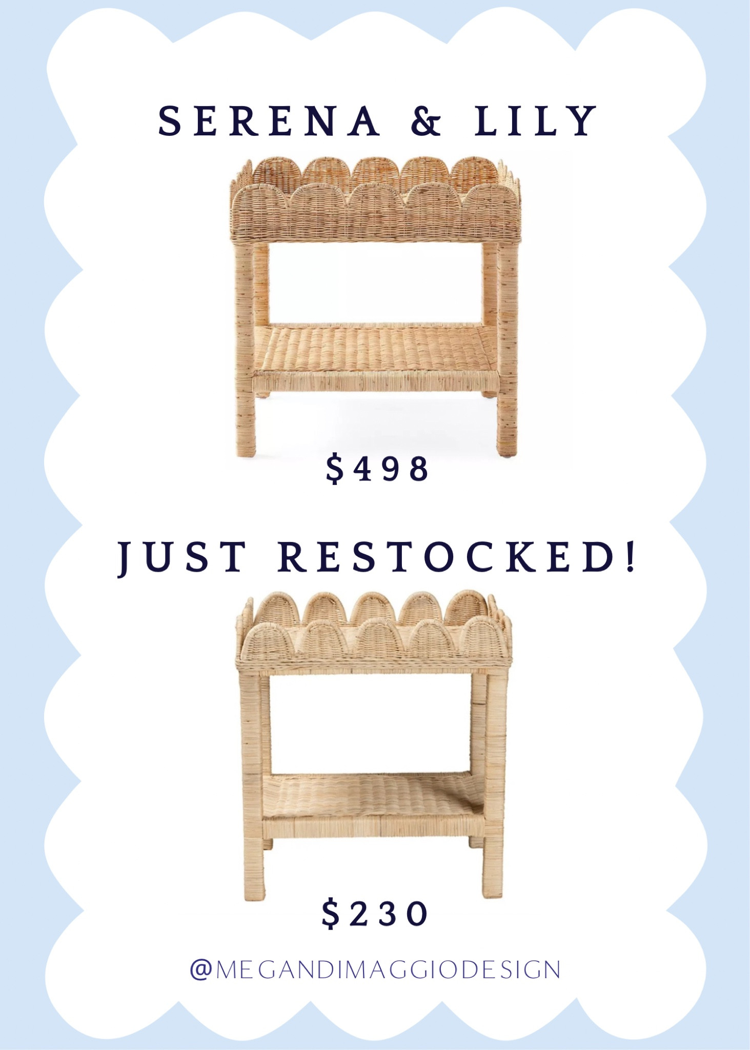 Yay!! This Serena & Lily dupe scalloped table is FINALLY BACK in stock after months!! It’s such a great deal under $250 & ships free!! 🙌🏻🏃🏼‍♀️💨

#LTKHome #LTKSaleAlert