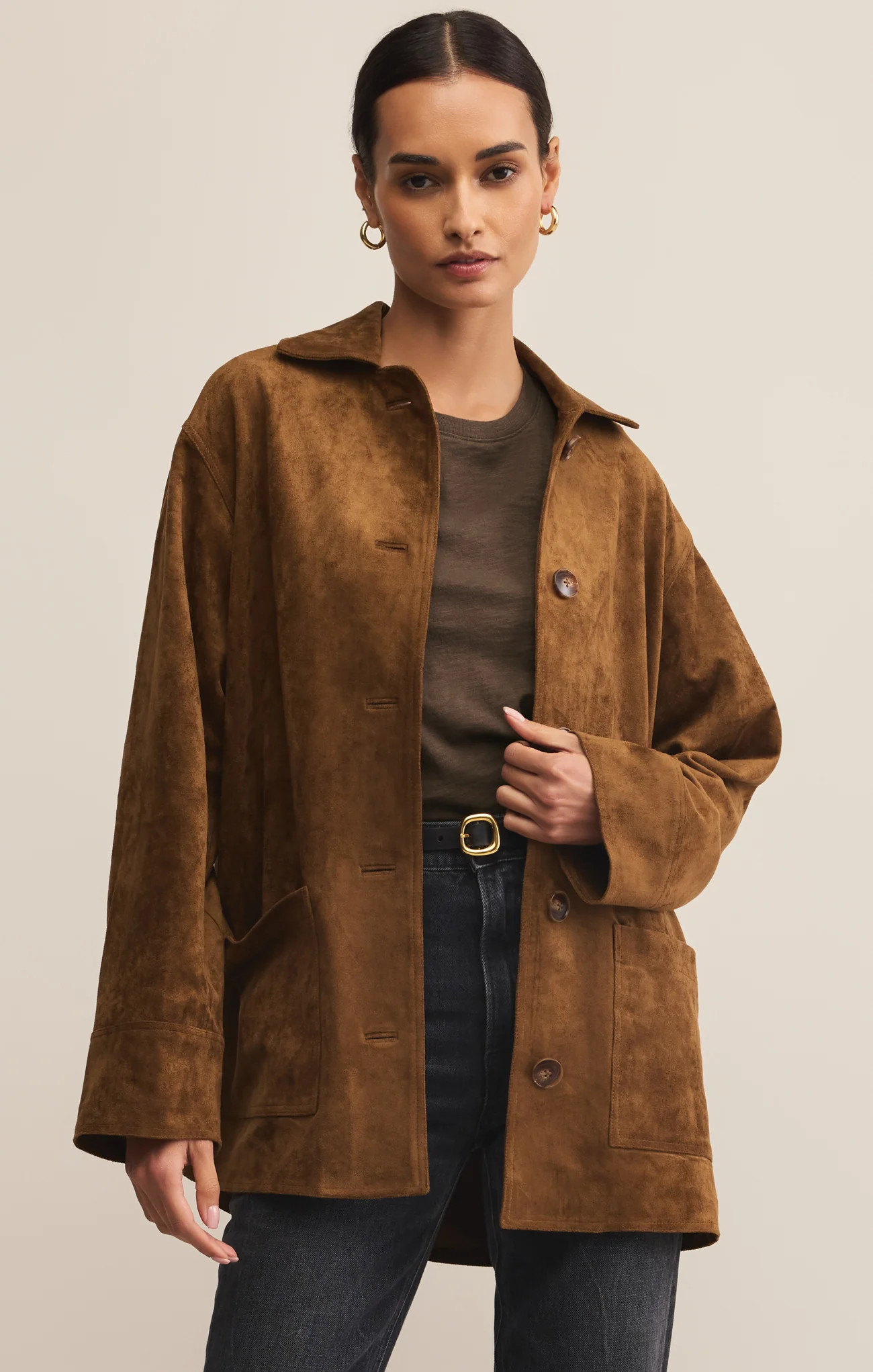 Decker Faux Suede Chore Coat Dark Chocolate / X Small | Z Supply