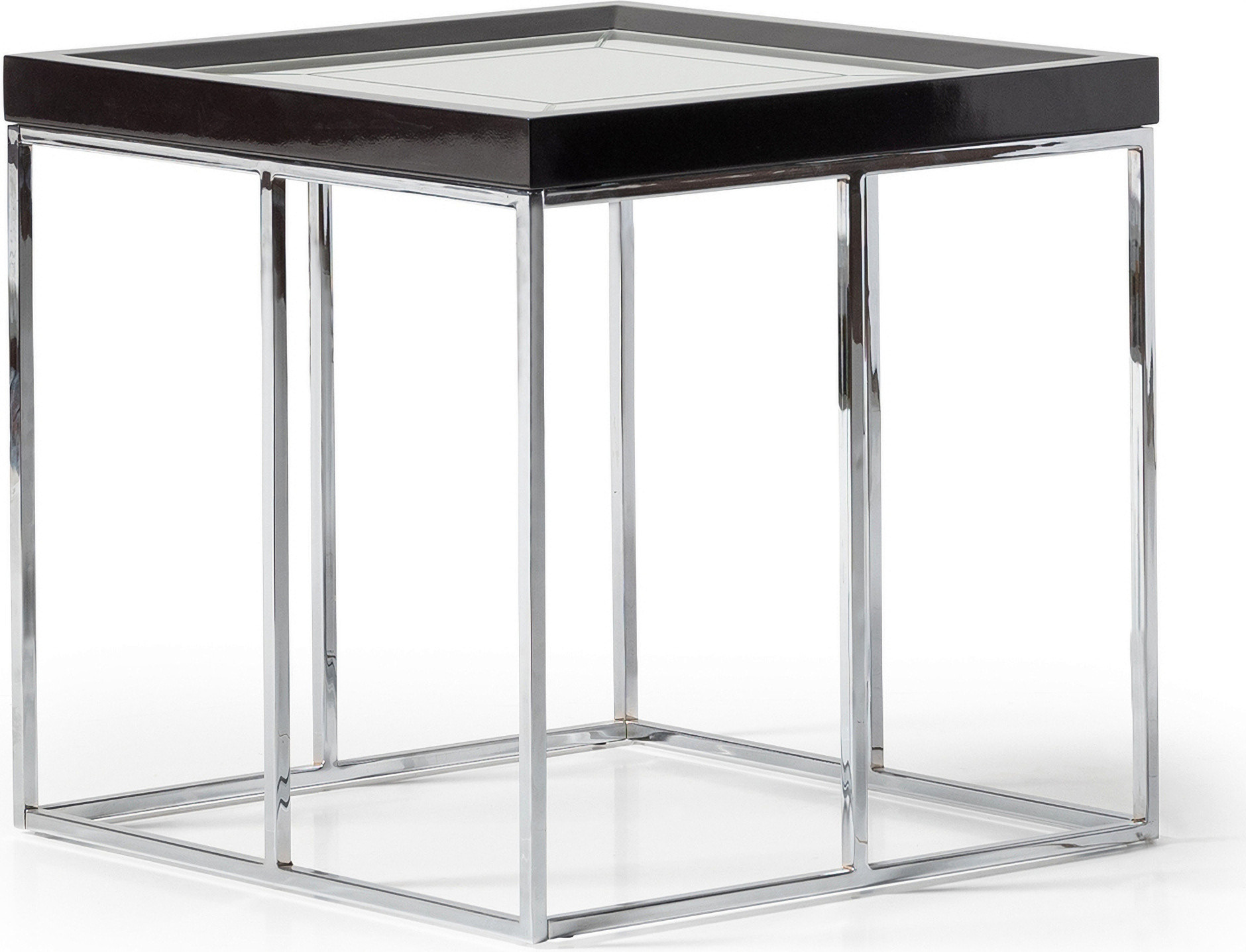 Carmela End Table In Glossy Charcoal Sand | 1stopbedrooms