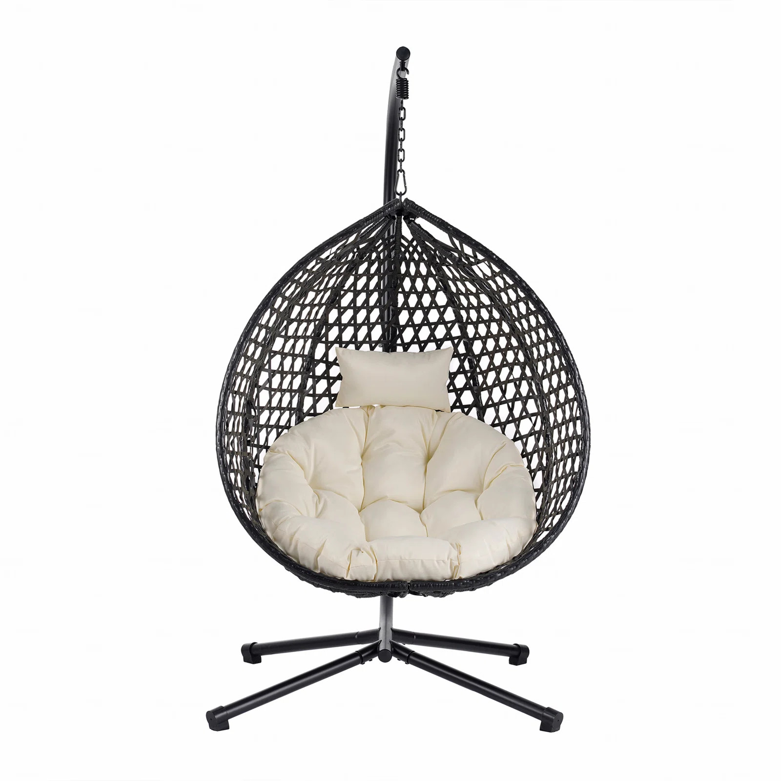 Outdoor Egg Swing Chair With Cushions and Stand | Joss & Main