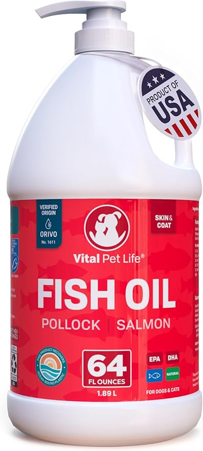 Fish Oil for Dogs - Healthy Skin & Coat, Salmon, Pollock, All Natural Supplement for Pets, Itchin... | Amazon (US)