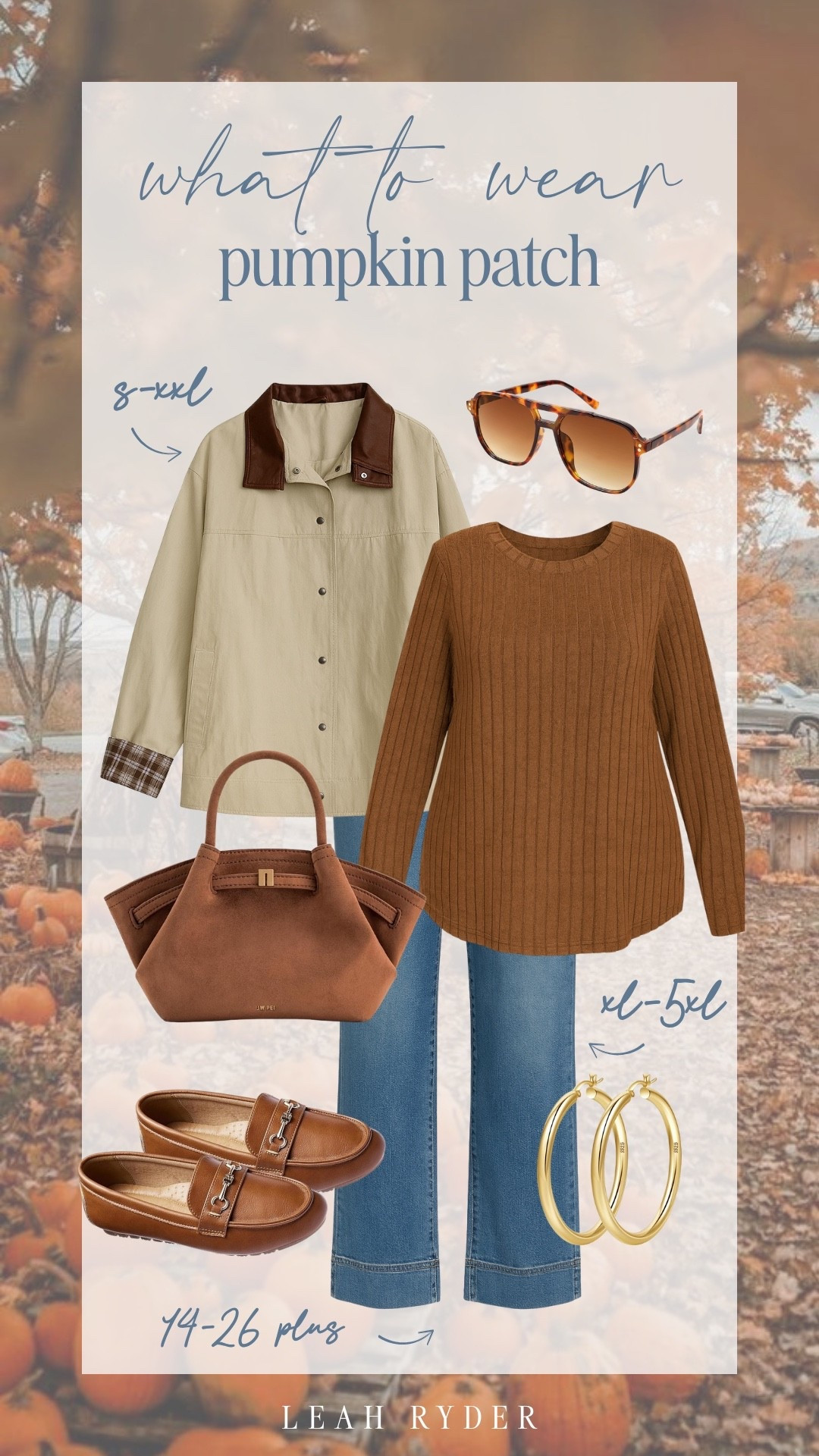 The perfect cozy look for a day at the pumpkin patch 🎃 This mix of warm browns, classic denim, and timeless accessories feels so effortless for fall. Linking my favorite Amazon fall outfit finds — think casual sweaters, wide-leg jeans, and neutral loafers made for apple picking and cider sipping.

#LTKSeasonal #LTKStyleTip #LTKPlusSize