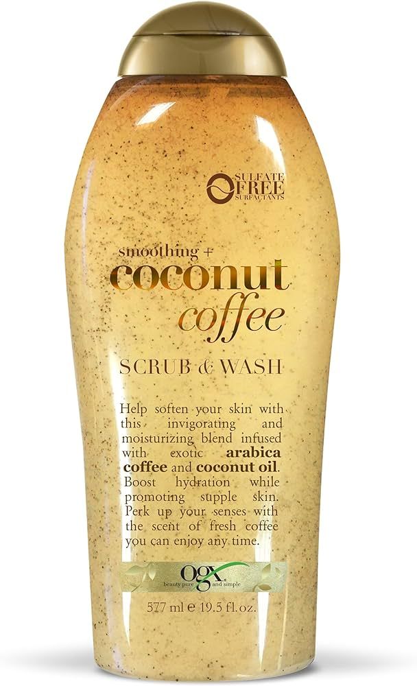 OGX Coffee Scrub and Wash, Coconut 19.5 Fl Oz | Amazon (US)