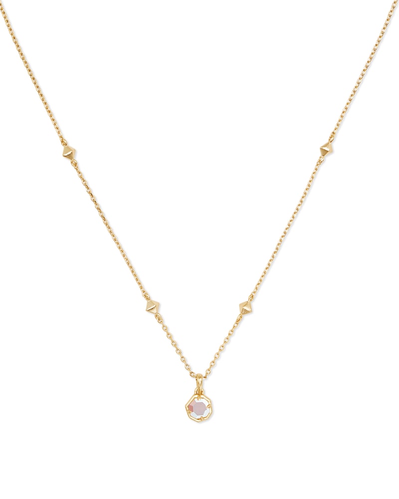 Nola Gold Pendant Necklace in Dichroic Glass | Kendra Scott