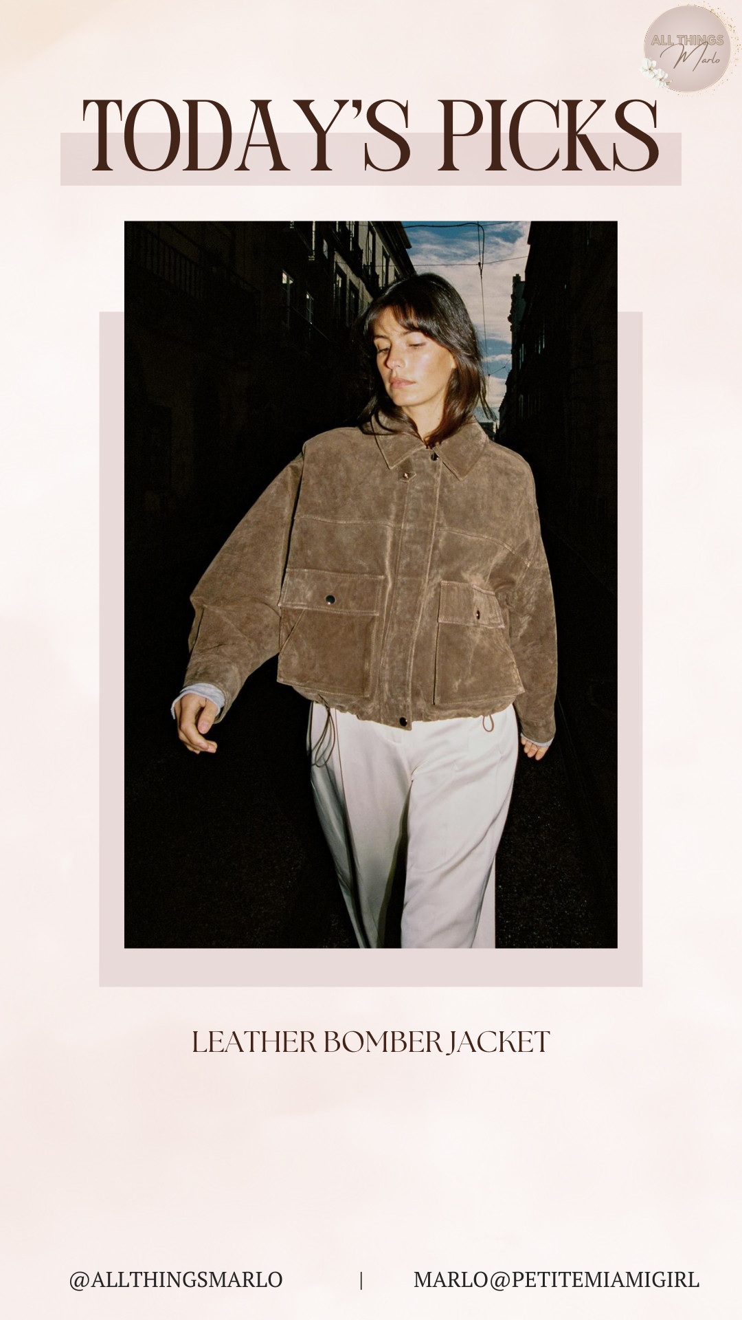 LEATHER BOMBER JACKET 

 #LTKootd #LTKSeasonal #LTKTravel