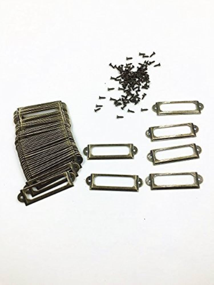 DD-life 50 Pieces Card Holder Drawer Pull/Label Holders/Label Frames Card/Label Holder Modern Lab... | Amazon (US)