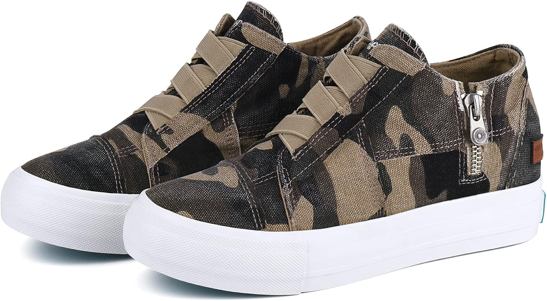 JENN ARDOR Women Slip On Canvas Shoes Fashion Platform Low Top Wedge Sneakers Classic Casual Boot... | Amazon (US)