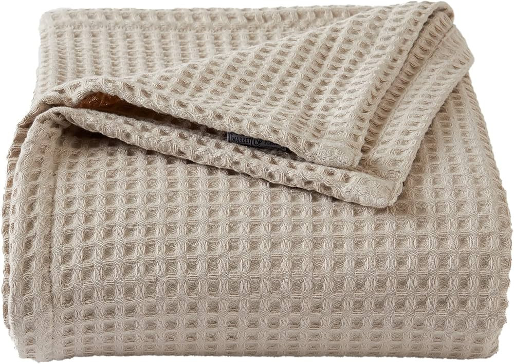 100% Cotton Waffle Weave Bed Blanket | Soft, Breathable, and Lightweight Blanket for All-Season |... | Amazon (US)