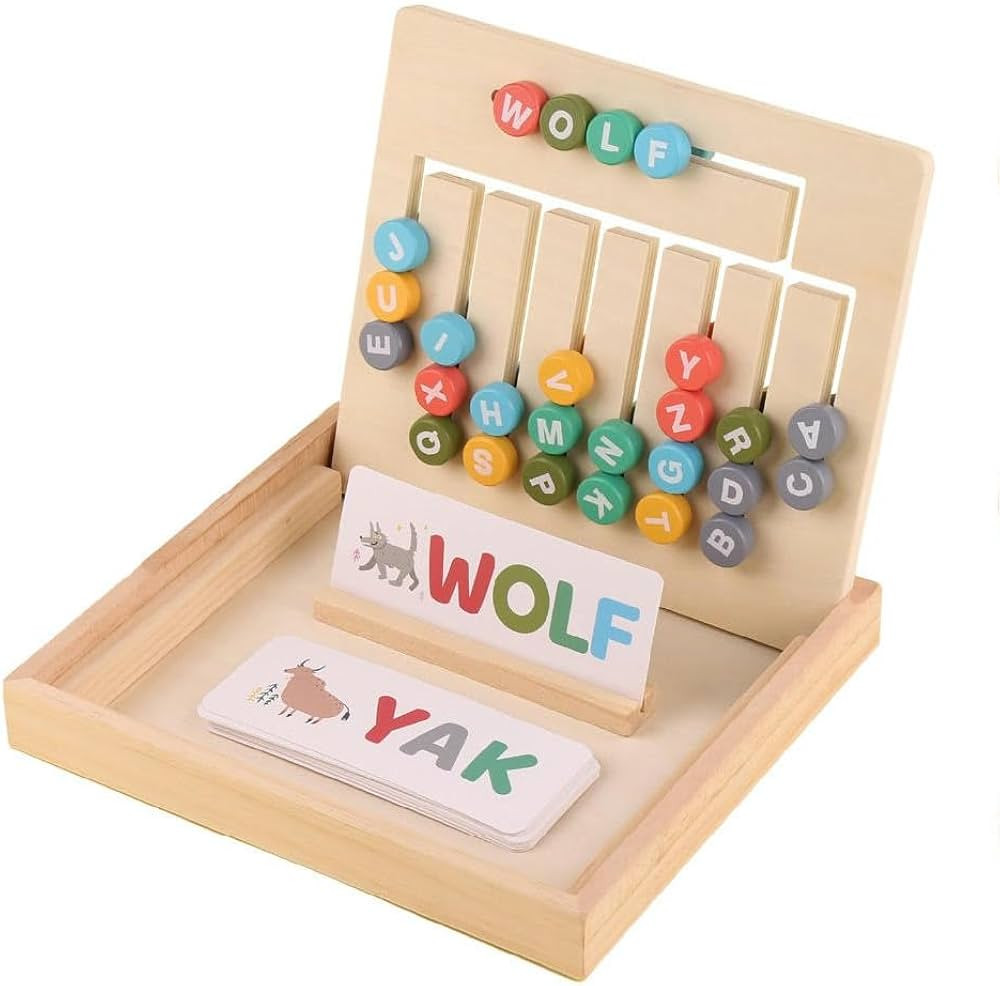 Wooden Alphabet Math Board Educational Learning Montessori Toys for 2 3 4 5 6 7 year old Games fo... | Amazon (US)