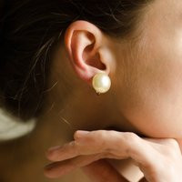 Large Pearl Earrings By Trifari Jewelry, Date Night Button Earrings, Vintage | Etsy (US)