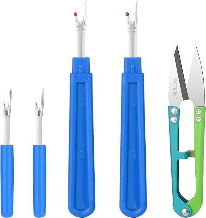 Seam Ripper, Sewing Stitch Ripper and Thread Remover Tool Kit, 2Big+2Small Thread Cutter and 1 Th... | Amazon (US)