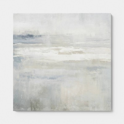 30"x30" Blue Green Abstract Landscape Framed Wall Art - Threshold™ | Target