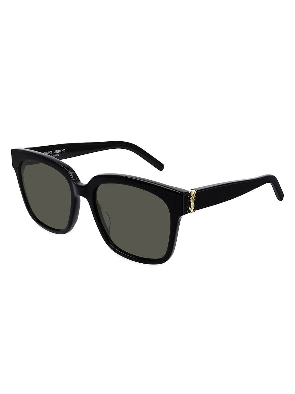 Men's SL M40 YSL Signature 54MM Squared Sunglasses - Black | Saks Fifth Avenue