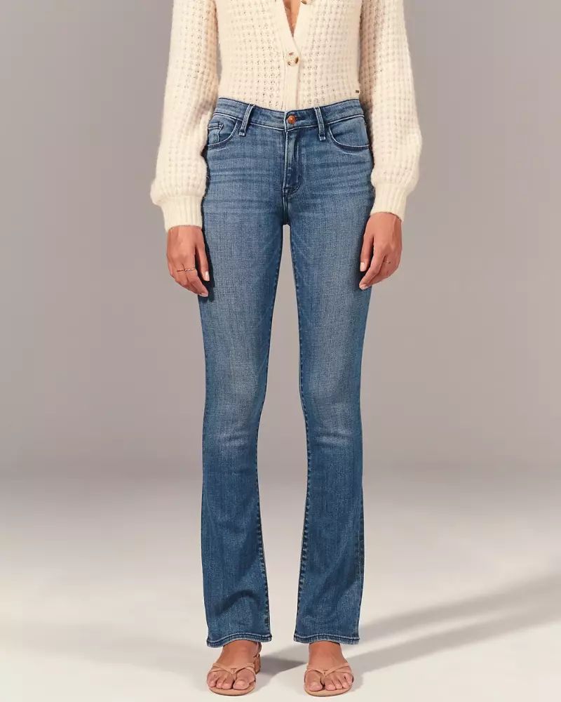 Mid Rise Bootcut Jeans | Abercrombie & Fitch US & UK
