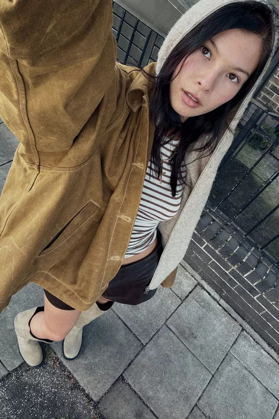 HOODED WOOL JACKET | Zara UK