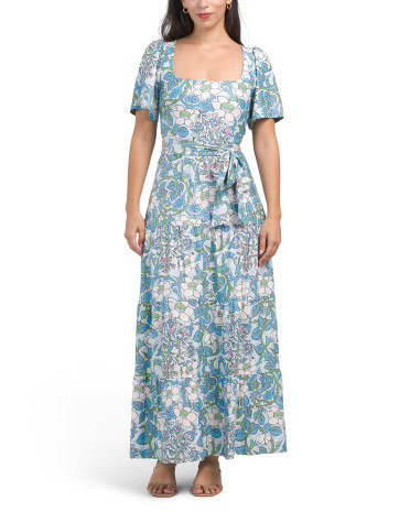 Short Sleeve French Lily Maxi Dress | TJ Maxx