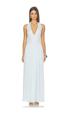 MISHA The Opelia Jersey Maxi Dress in Skywriting from Revolve.com | Revolve Clothing (Global)