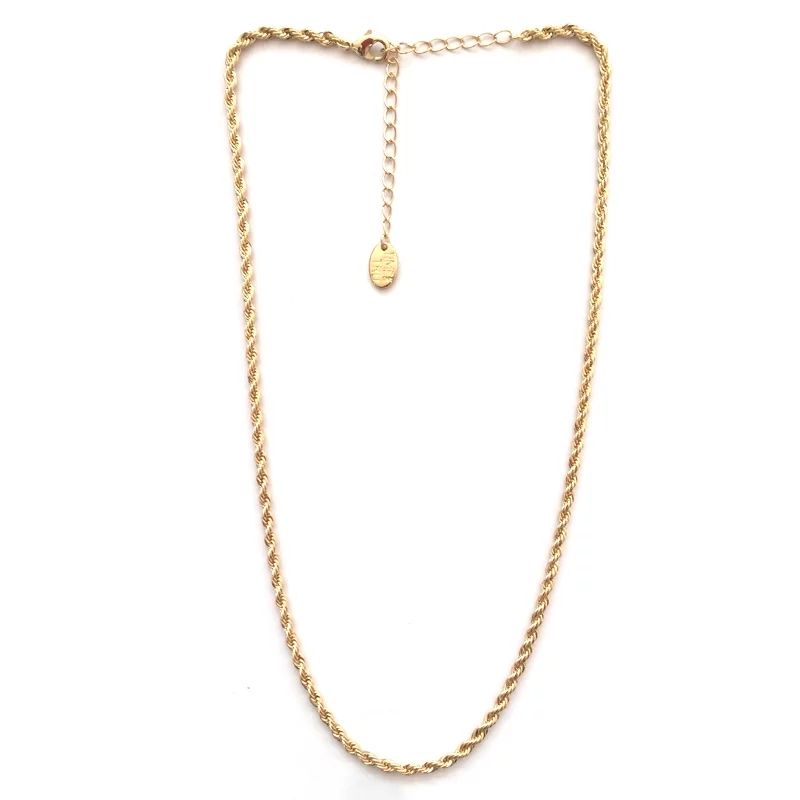 Time And Tru Gold Rope Chain 18'' Necklace | Walmart (US)