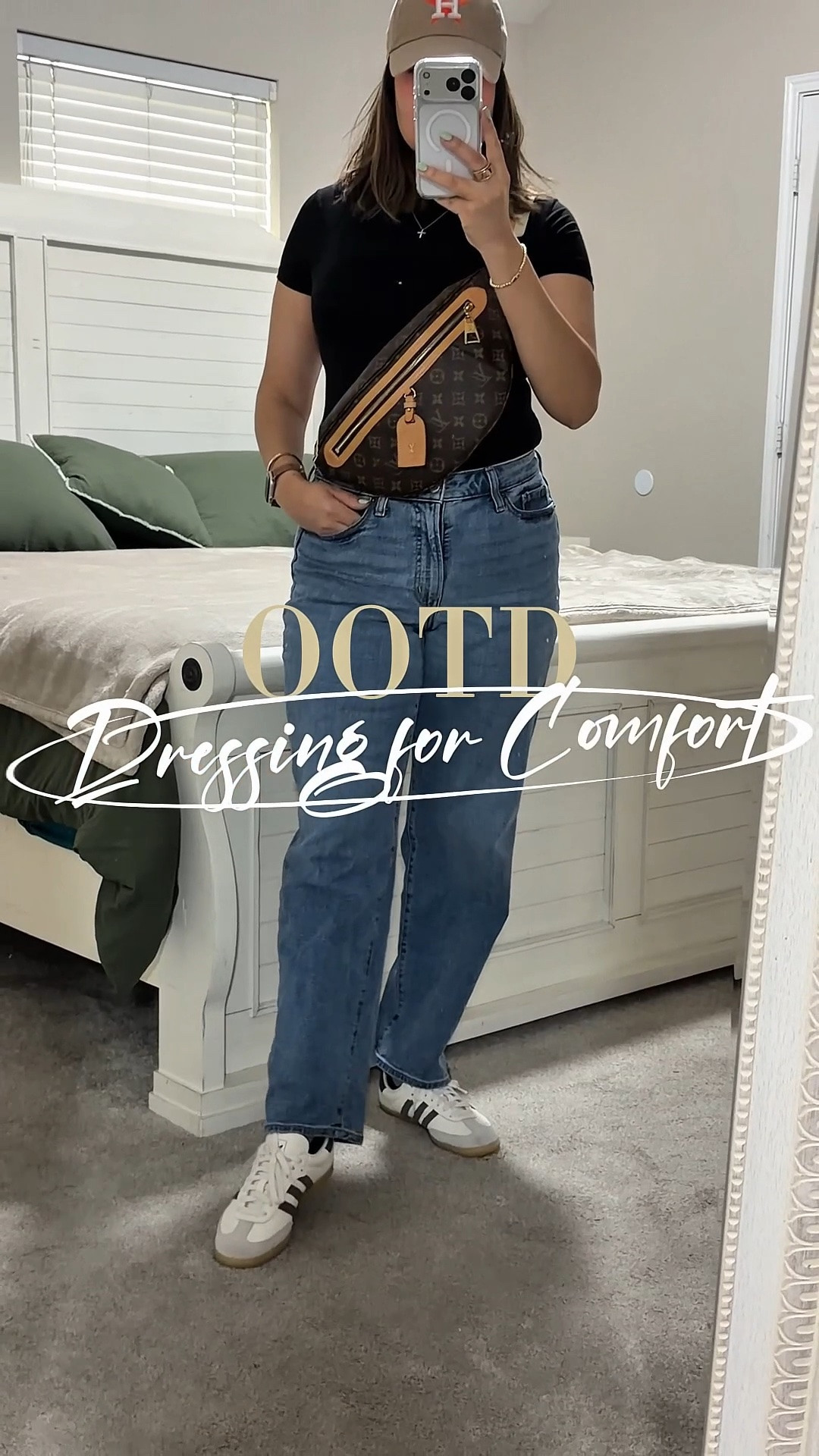 Dressing for Comfort! Black bodysuit size M. Amazon 🔗: Jeans Old Navy Size 8. Hat from Target ( only available in different colors now). Samba shoes size 6 youth which is equivalent to a size 7.5 in women’s.

#LTKgrwm #LTKootd #LTKmomlife