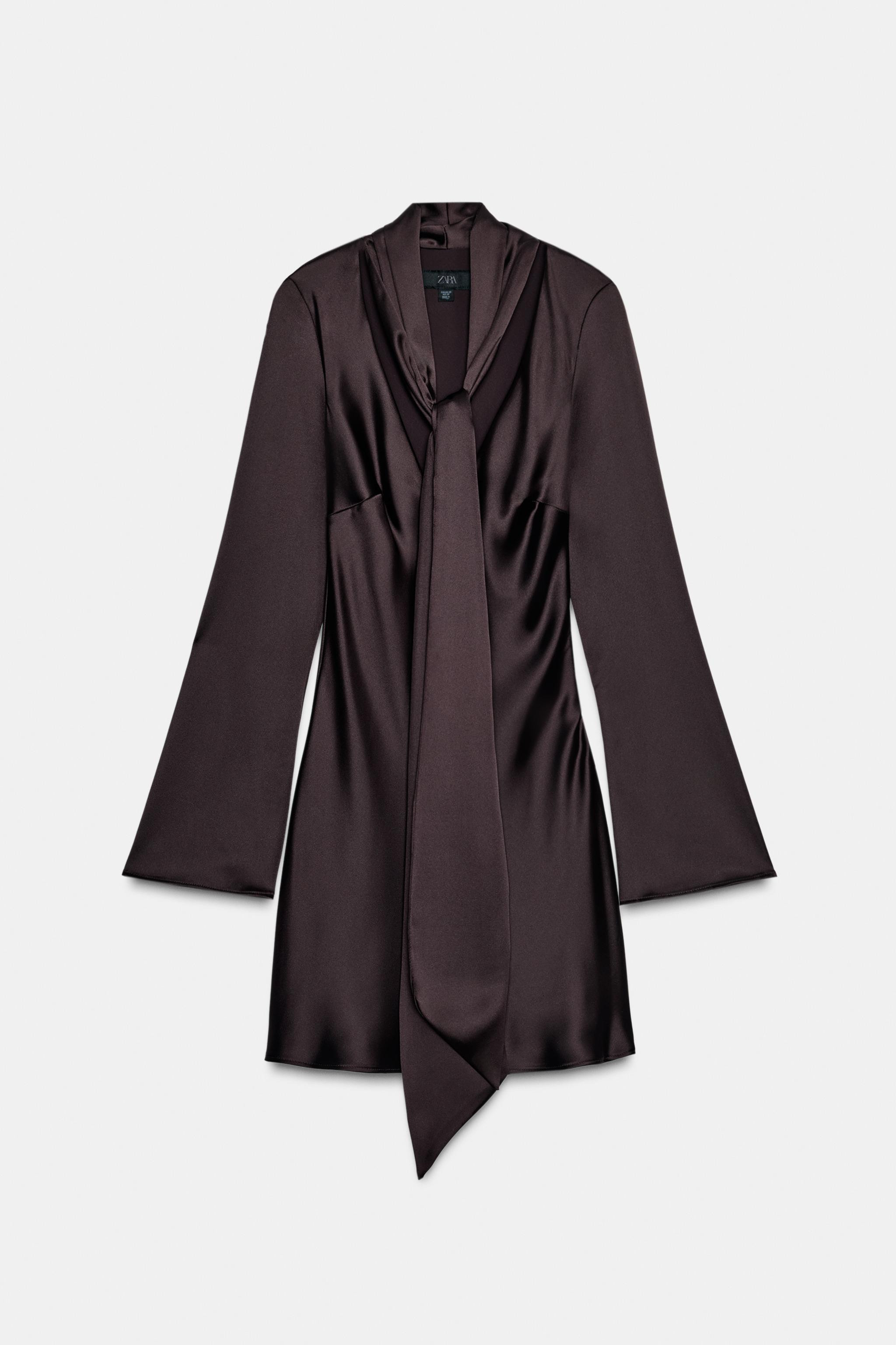 SATIN FOULARD DRESS | Zara UK