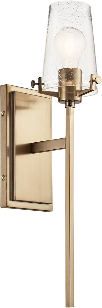 Kichler, Alton 22.25 inch 1 Light Wall Sconce with Clear Seeded Glass in Champagne Bronze, 45295C... | Amazon (US)