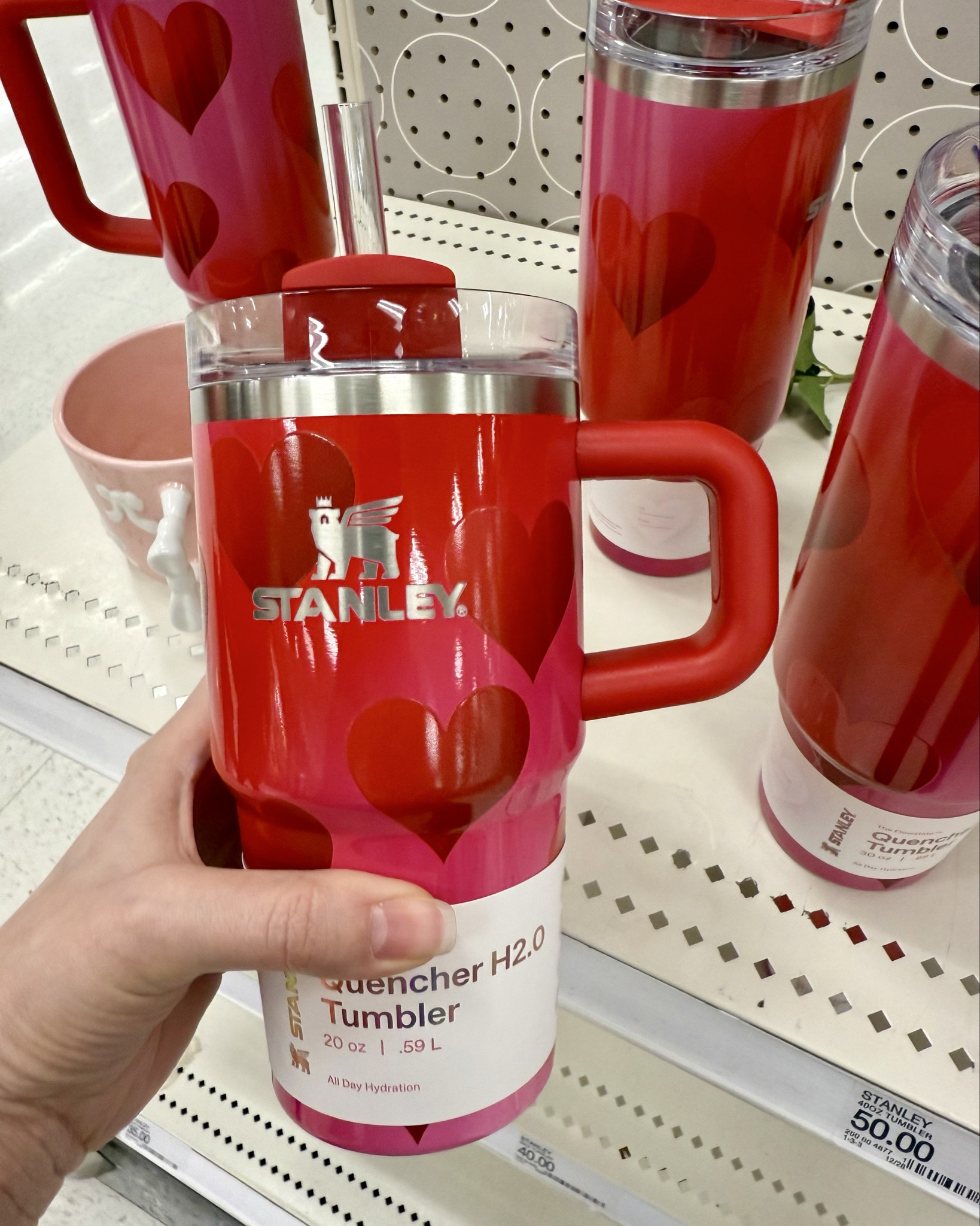 “Love at first sip” collection. 
Stanley 1913 Valentine's collection available now. Only at Target. I also found some cute accessories too, like straws, charms and toppers. 

#LTKSeasonal #LTKFindsUnder50 #LTKHome