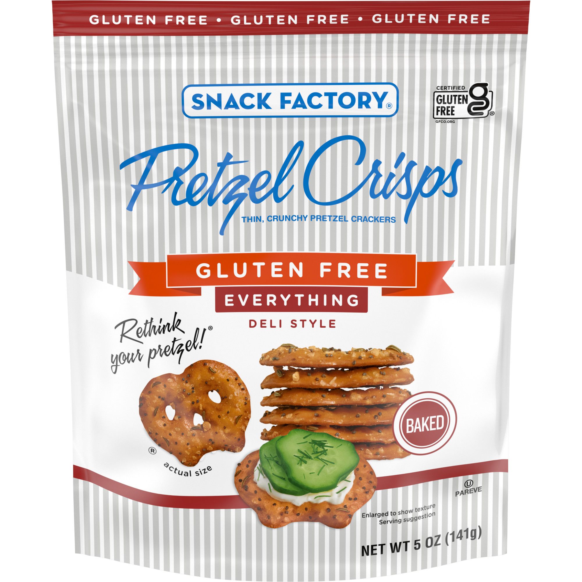 Snack Factory Pretzel Crisps, Gluten Free Everything Flavor, 5 oz | Walmart (US)