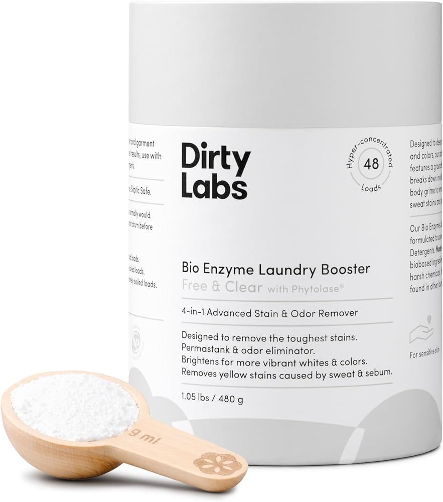 Dirty Labs | Scent Free | Bio Enzyme Laundry Booster | 48 Loads (1 lb) | Hyper Concentrated | Hig... | Amazon (US)