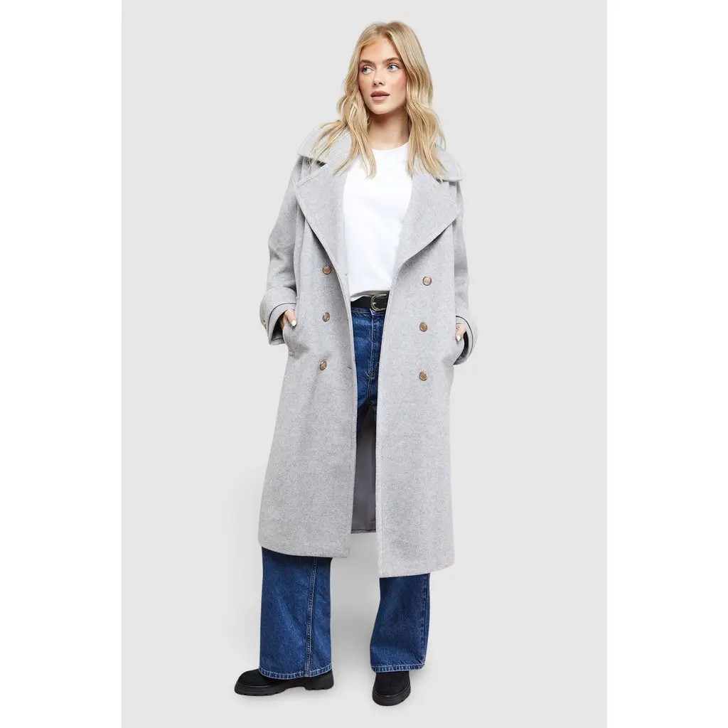 Oasis Relaxed Tailored Coat in Charcoal at Nordstrom, Size 12 | Nordstrom