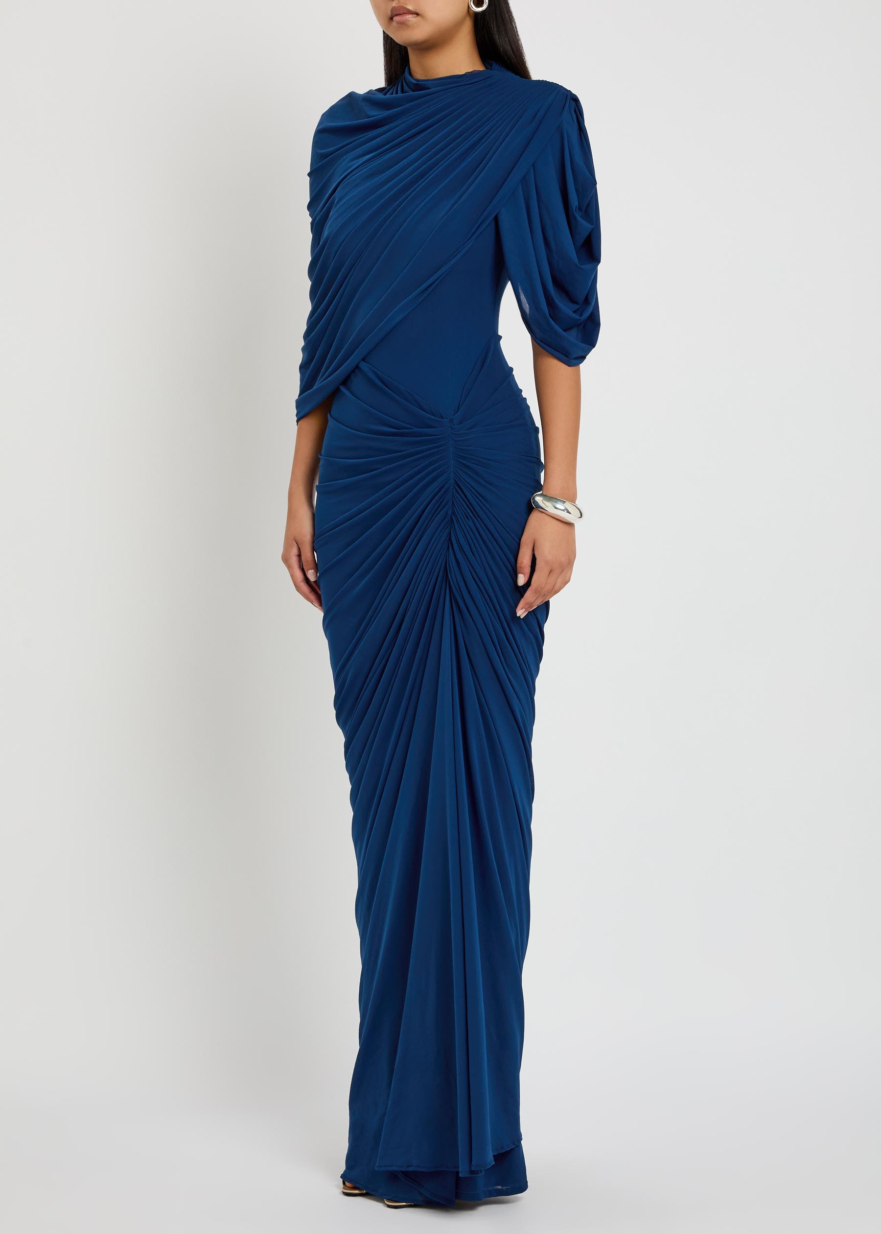 The Beth draped stretch-tulle gown | Harvey Nichols