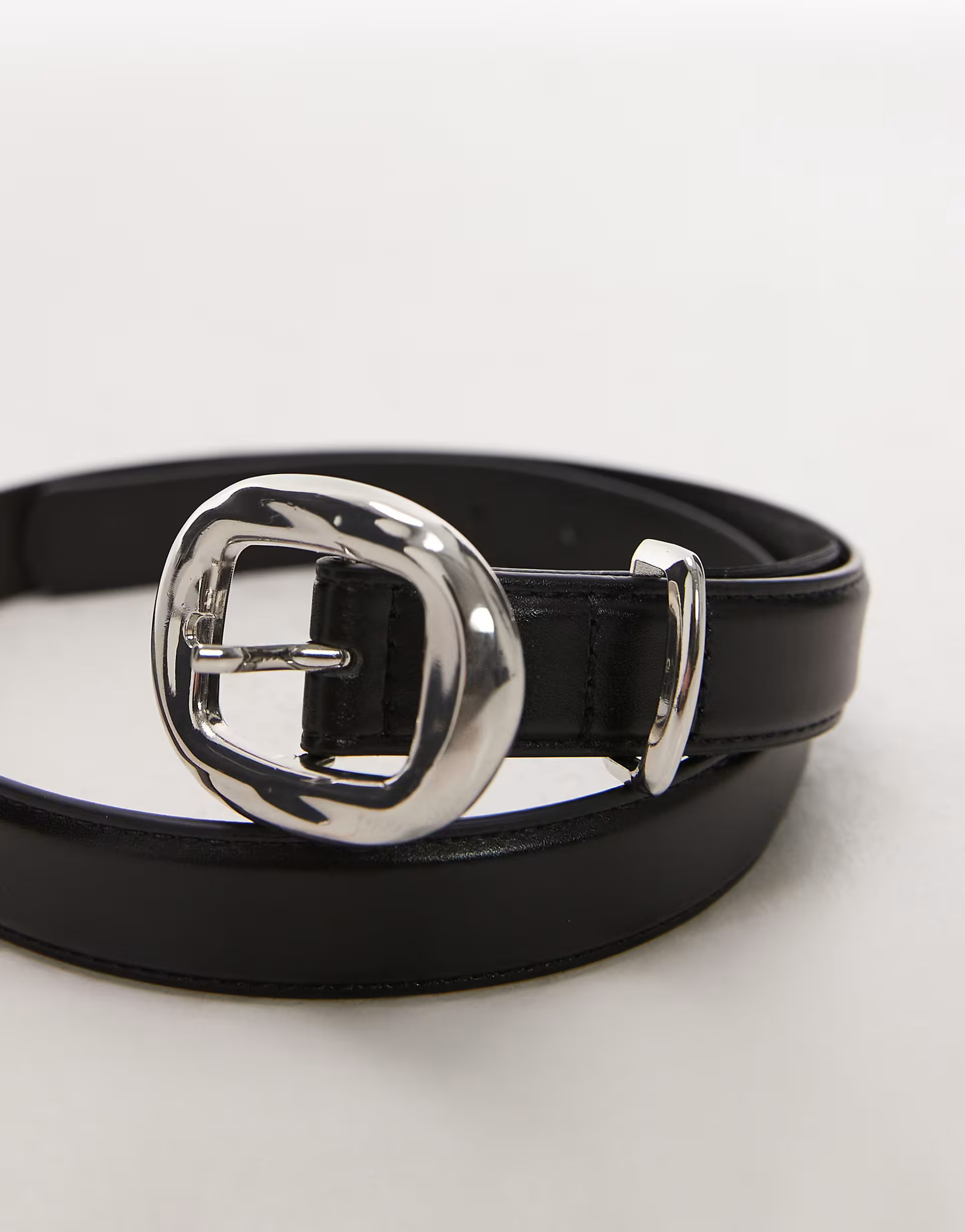 Mango round buckle belt in black | ASOS | ASOS (Global)