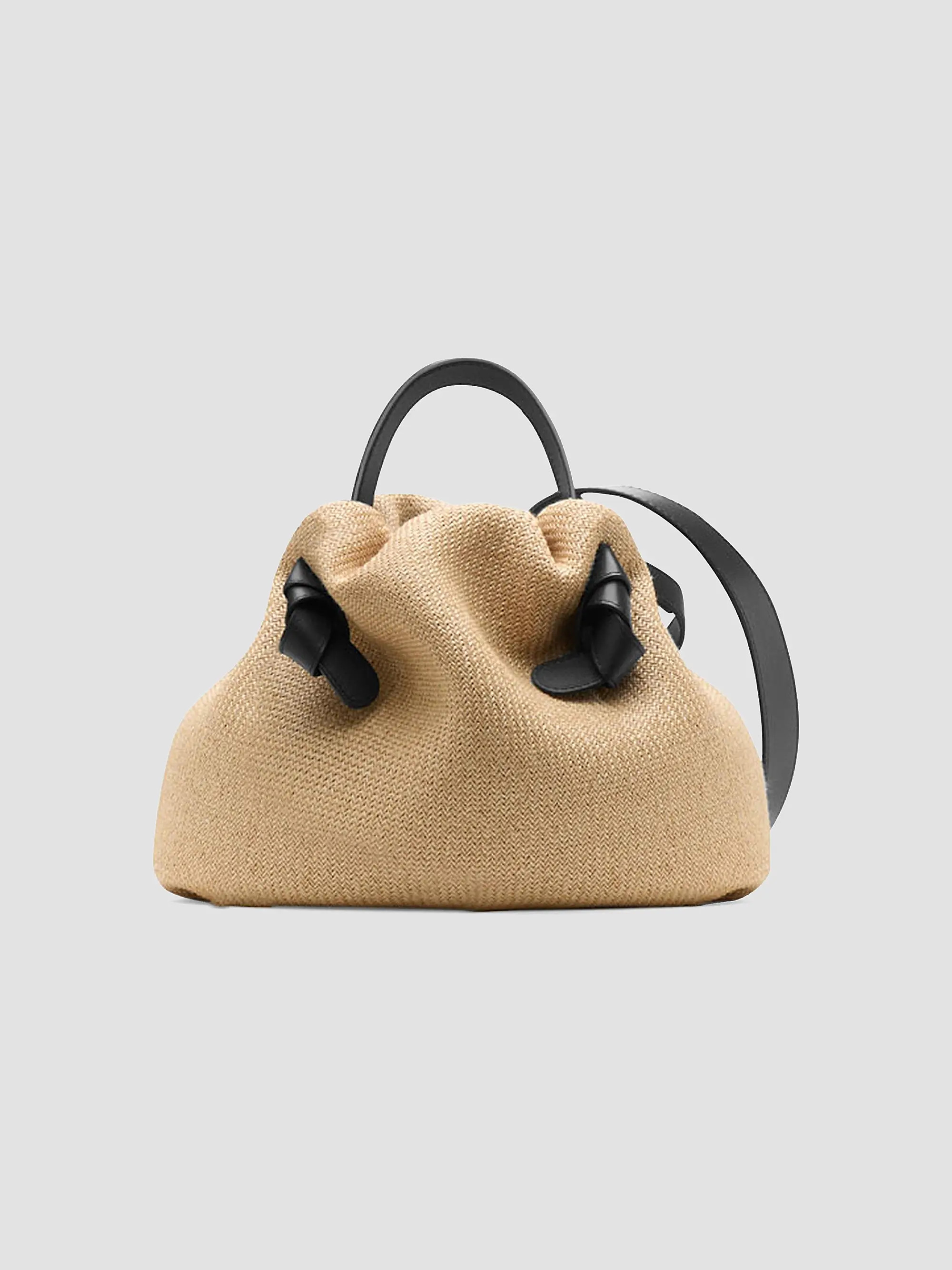 Taurus 2.0 Raffia-Leather Top Handle Bag | Saks Fifth Avenue