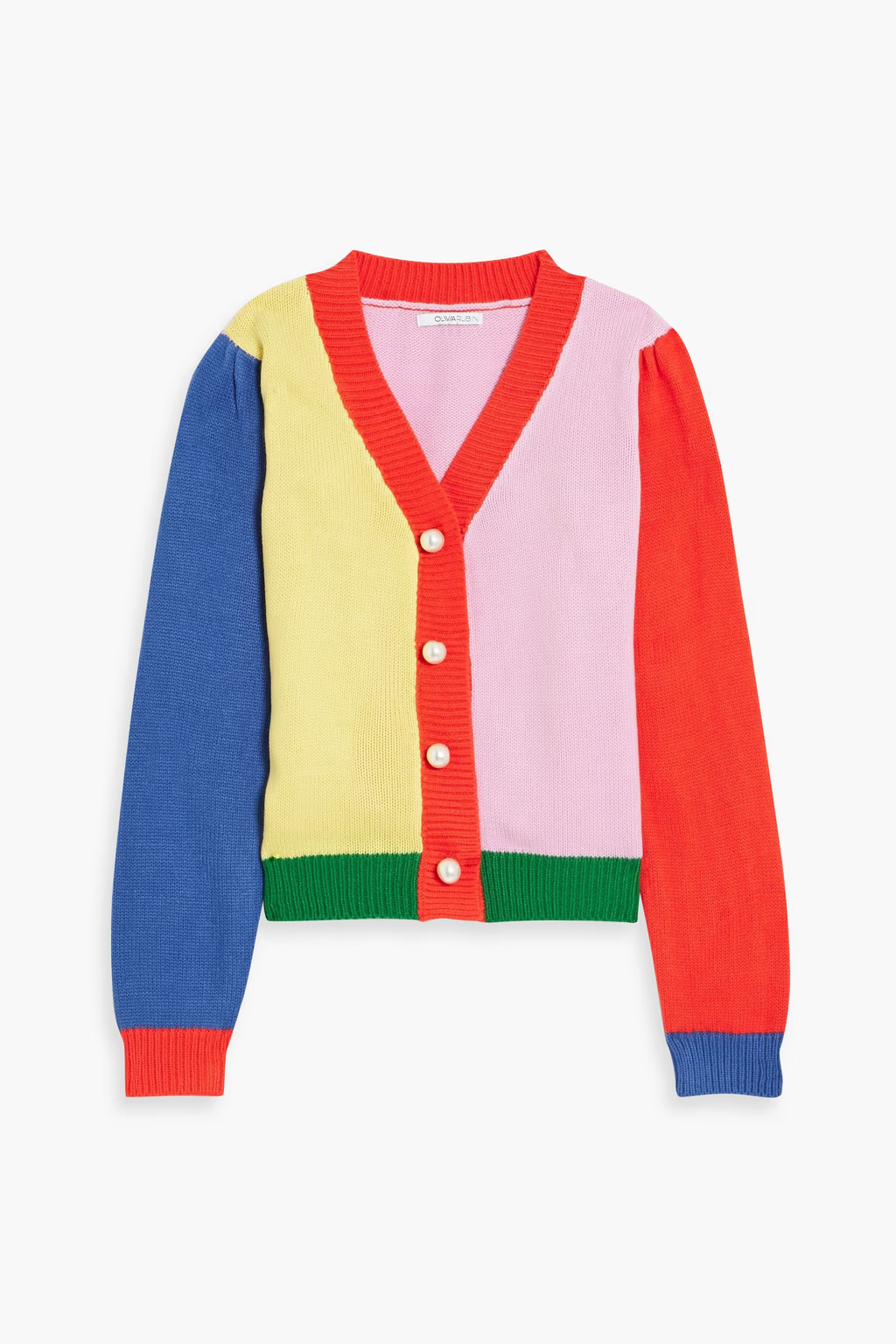 Hilda color-block jacquard-knit cardigan | The Outnet (US and CA)