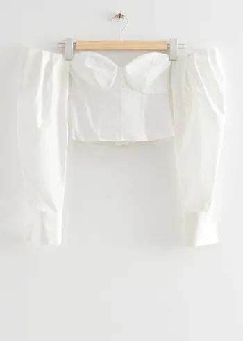 Open Shoulder Bustier Cropped Top | & Other Stories US