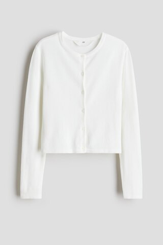 H & M - Fine-Knit Cardigan - White | H&M (US + CA)