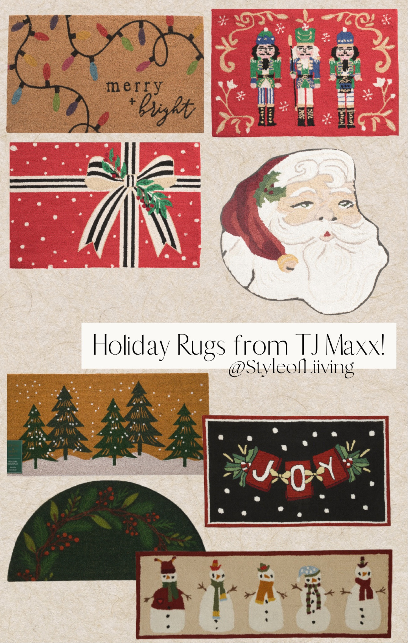 Holiday rugs from TJ Maxx!

#LTKHome #LTKHoliday #LTKFindsUnder100