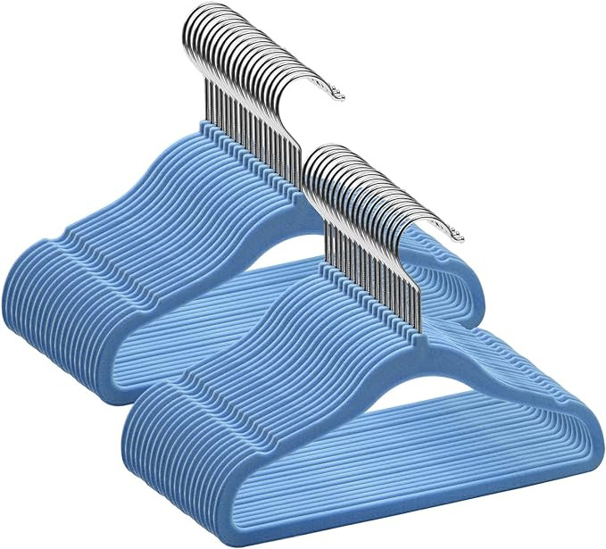 GoodtoU Baby Hangers Kids Hangers for Closet Velvet Infant Childrens Hangers 50 Pack Kids Clothes... | Amazon (US)