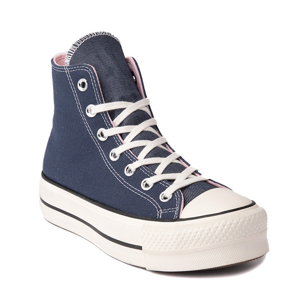 Womens Converse Chuck Taylor All Star Hi Lift Color-Pop Sneaker - Navy / Sunrise Pink | Journeys
